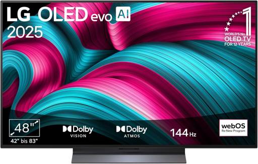 LG OLED evo C5 OLED48C5ELB 4K Smart TV 48 Zoll α9 Gen8 120Hz webOS 25 Fernseher