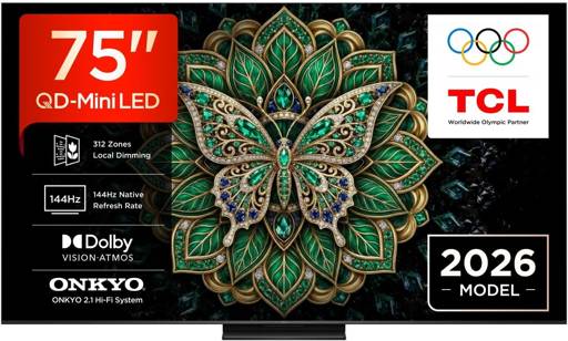 TCL 75C6K Pro 75 Zoll 4K QD-Mini-LED Smart TV Google TV Dolby Vision 144Hz DVB-T2