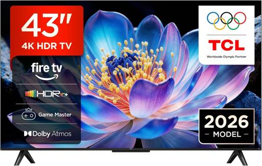 TCL 43V6D 43 Zoll 4K UHD Smart TV – Fire TV, HDR10+, Dolby Atmos, Game Master, Alexa
