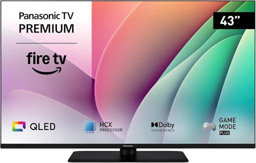 Panasonic TV-43W80AEZC 43 Zoll QLED 4K Fernseher Fire TV Dolby Vision Atmos HCX-Prozessor