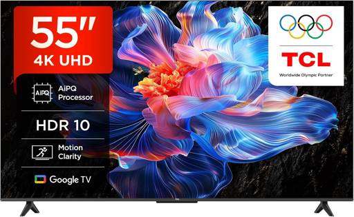 TCL 55V6C 4K HDR Smart TV 55 Zoll Google TV HDMI 2.1 Game Master Motion Clarity