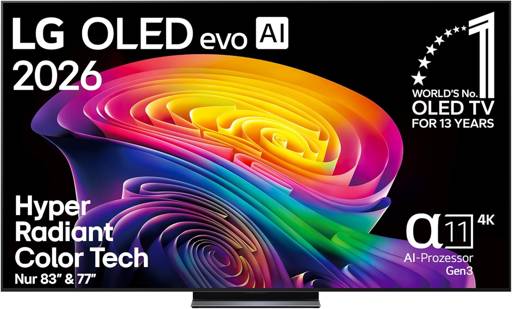 LG OLED evo C6 48 Zoll 4K Smart TV OLED48C6ELB – α11 Gen3, 165Hz Gaming, webOS 26, Dolby Vision